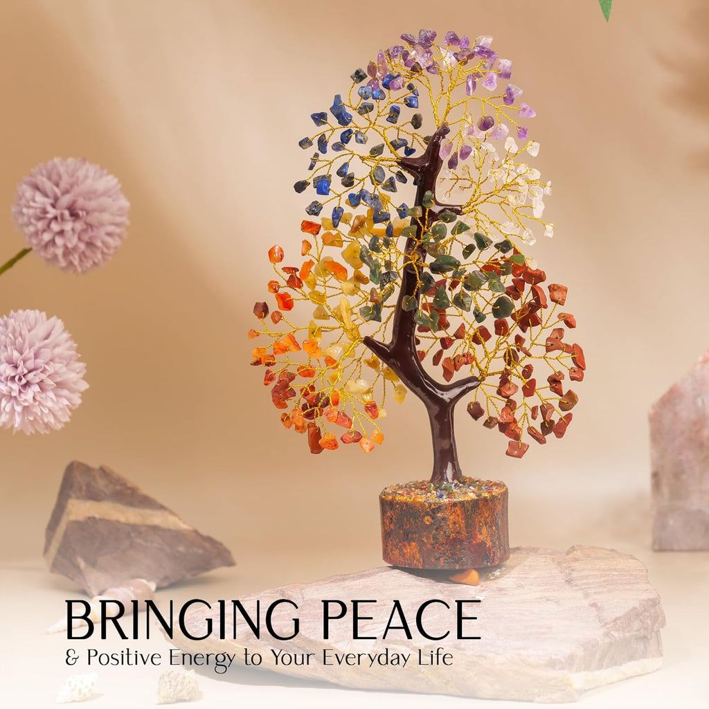 7 Chakra Crystal Tree of Life – Healing Gemstone Decor, Housewarming & Birthday Gift for Women