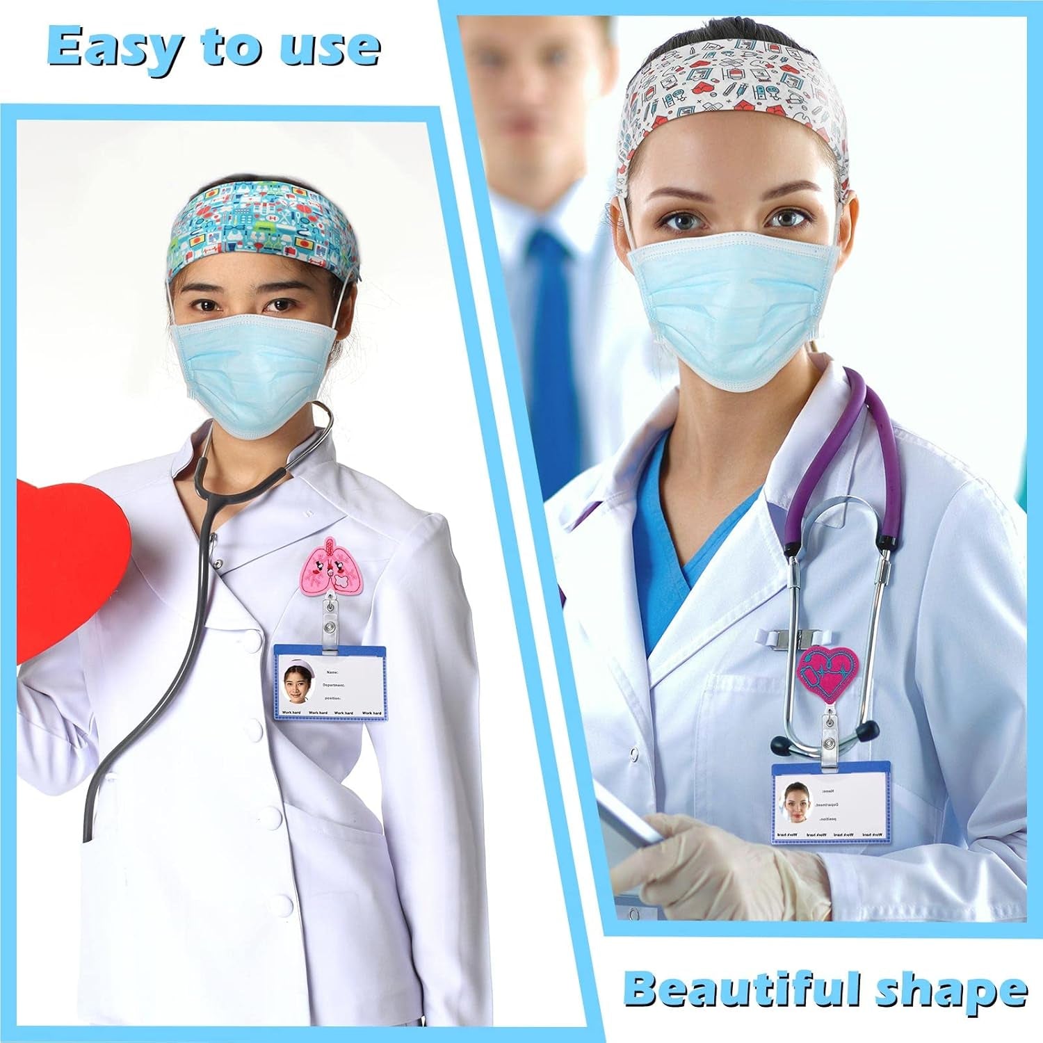 18-Piece Nurse Appreciation Gift Survival Kit – Appreciation Gifts for Women, Makeup Bags, Badge Reels & Headbands