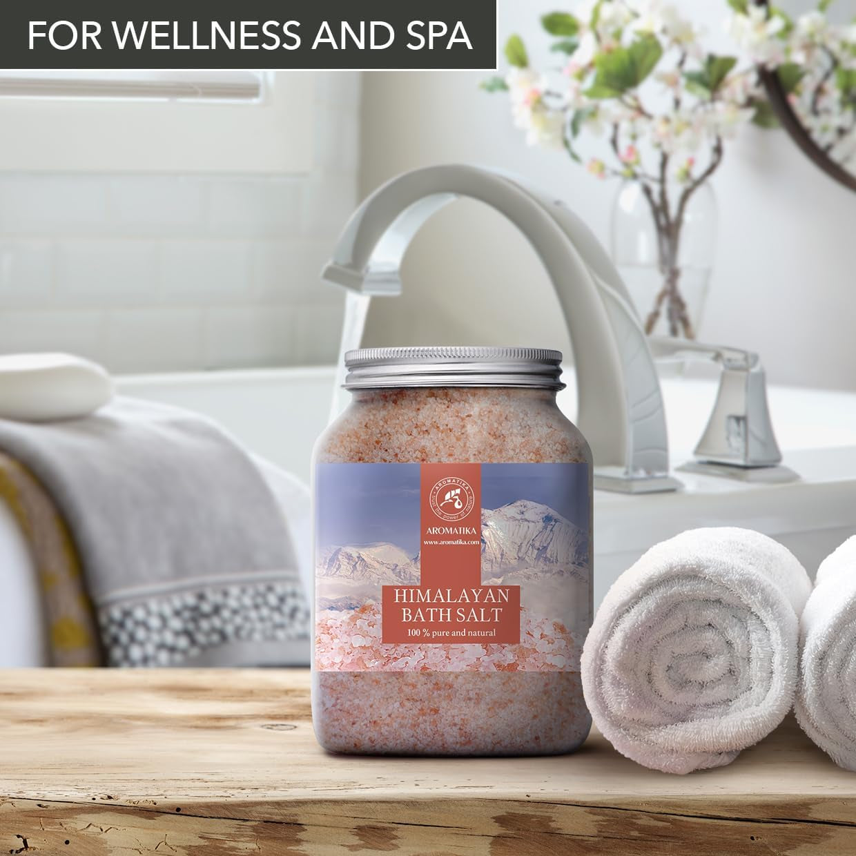 46 oz Himalayan Pink Crystal Salt – 100% Pure Natural Bath Salt for Relaxation & Sleep