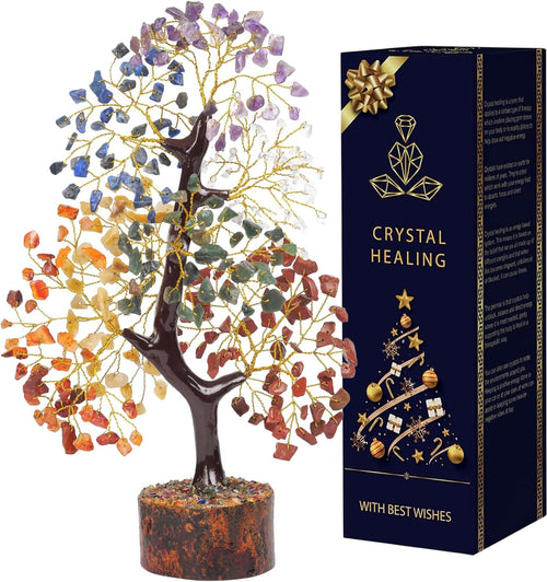 7 Chakra Crystal Tree of Life – Healing Gemstone Decor, Housewarming & Birthday Gift for Women