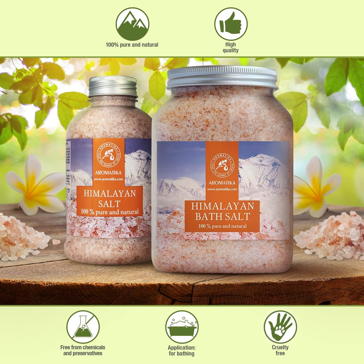 46 oz Himalayan Pink Crystal Salt – 100% Pure Natural Bath Salt for Relaxation & Sleep