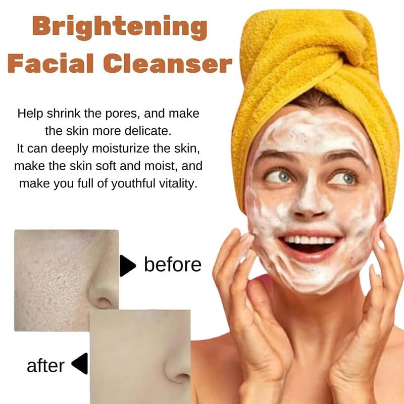 2-Pack Turmeric Face Wash with Exfoliating Brush – Gentle Deep Clean & Glow