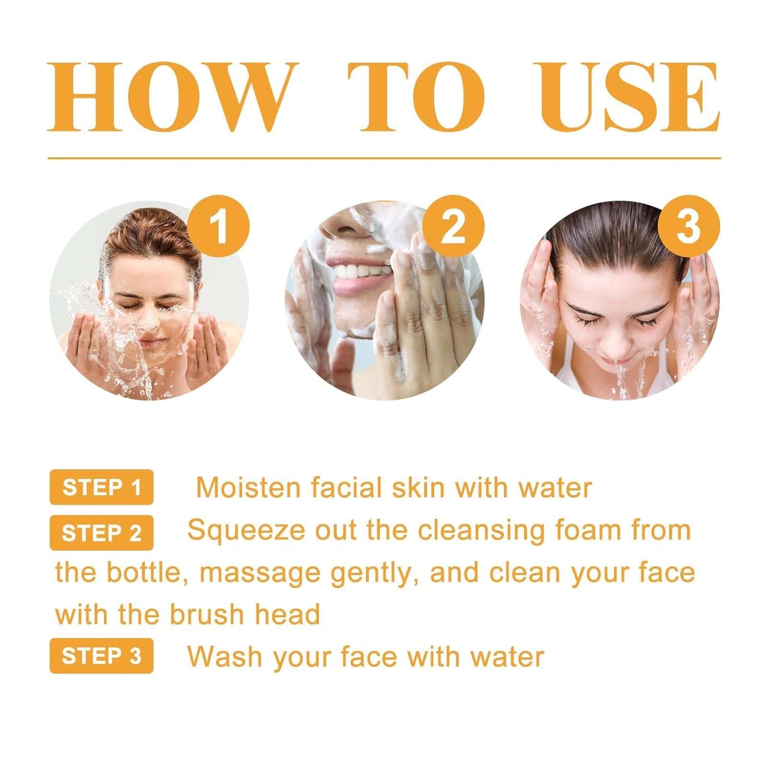2-Pack Turmeric Face Wash with Exfoliating Brush – Gentle Deep Clean & Glow
